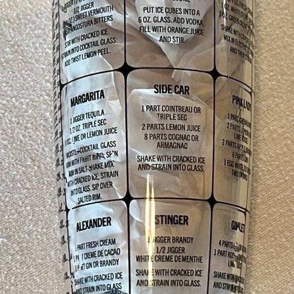 VTG MCM Cocktail 15 Recipes 24oz Glass Barware MobBoss Mancave Hipster Nostalgia - Picture 3 of 5